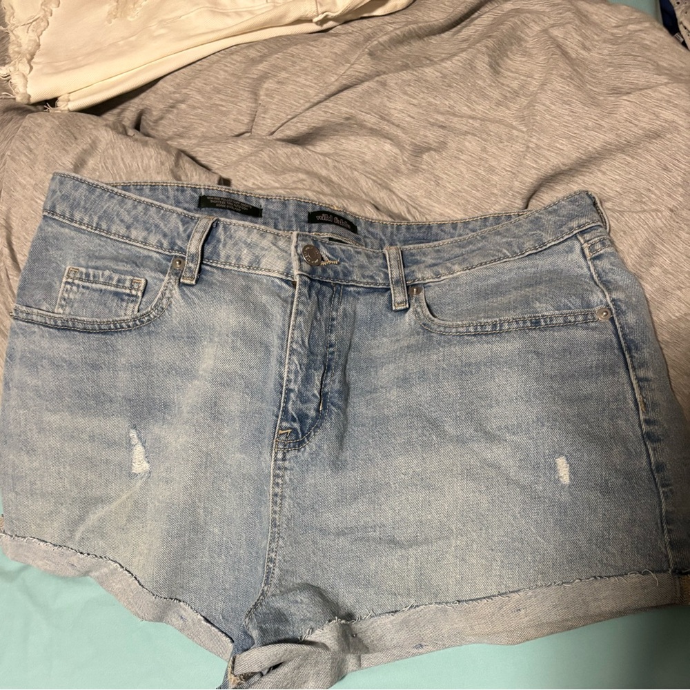 wild fable Light Blue Denim Cutoff Shorts